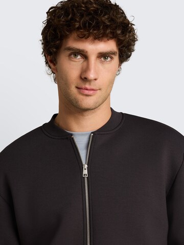 TOM TAILOR DENIM Sweatjacke in Grau
