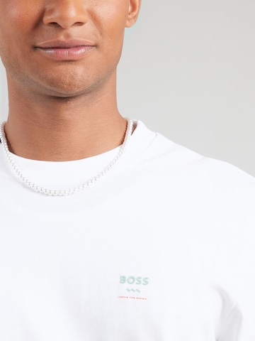 Tricou 'Groove' de la BOSS pe alb