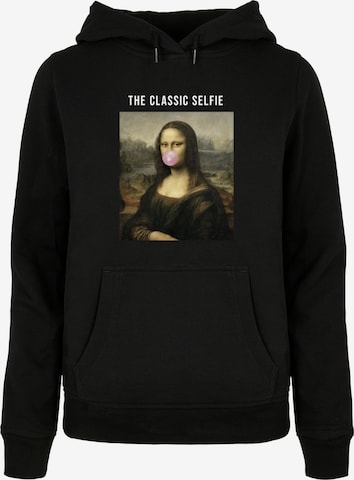 Merchcode Sweatshirt 'Apoh - Da Vinci Selfie' in Zwart: voorkant