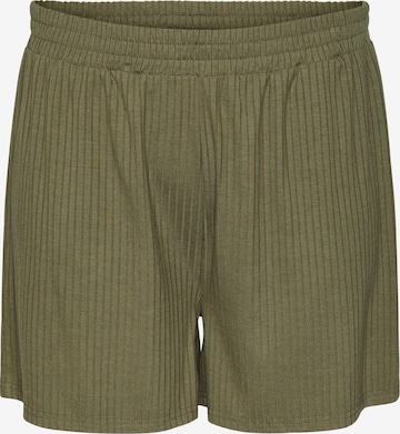 PIECES Curve Regular Trousers 'Kylie' in Green: front