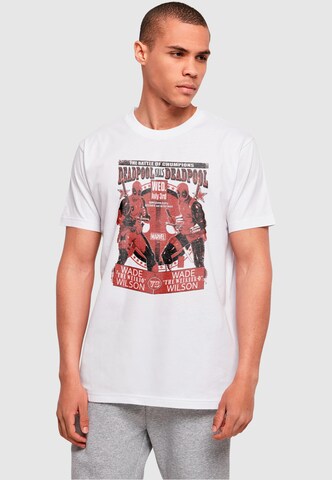ABSOLUTE CULT Shirt 'Deadpool - Deadpool Vs Deadpool' in Wit: voorkant