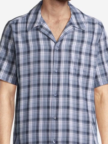 SEIDENSTICKER Pyjama kurz 'Classic Twill'‌‌‌‌‌‌‌ in Blau