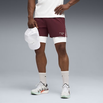 Regular Pantalon de sport 'Puma x Hyrox' PUMA en rouge : devant