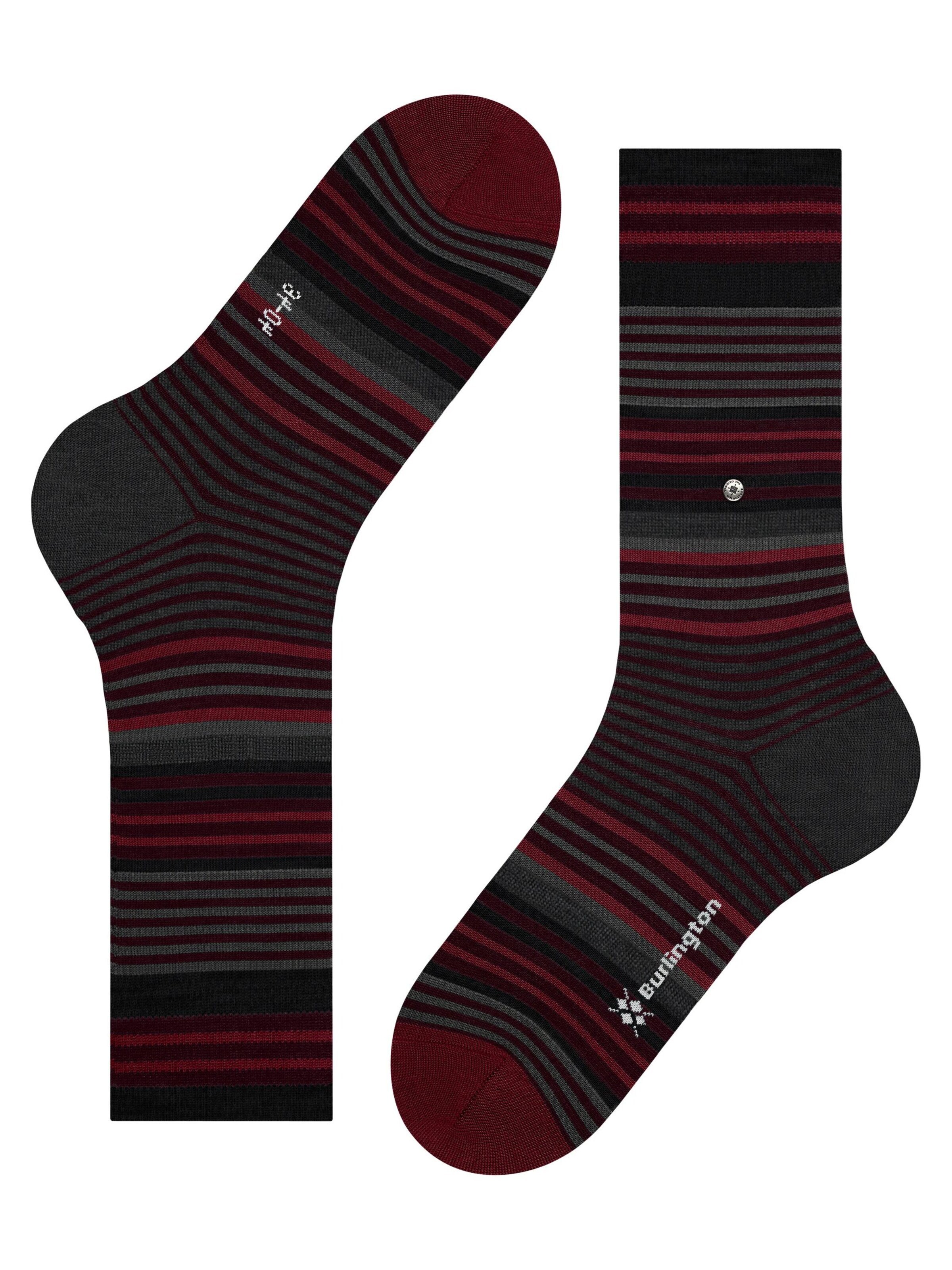 BURLINGTON Socks 'Stripe' in Red