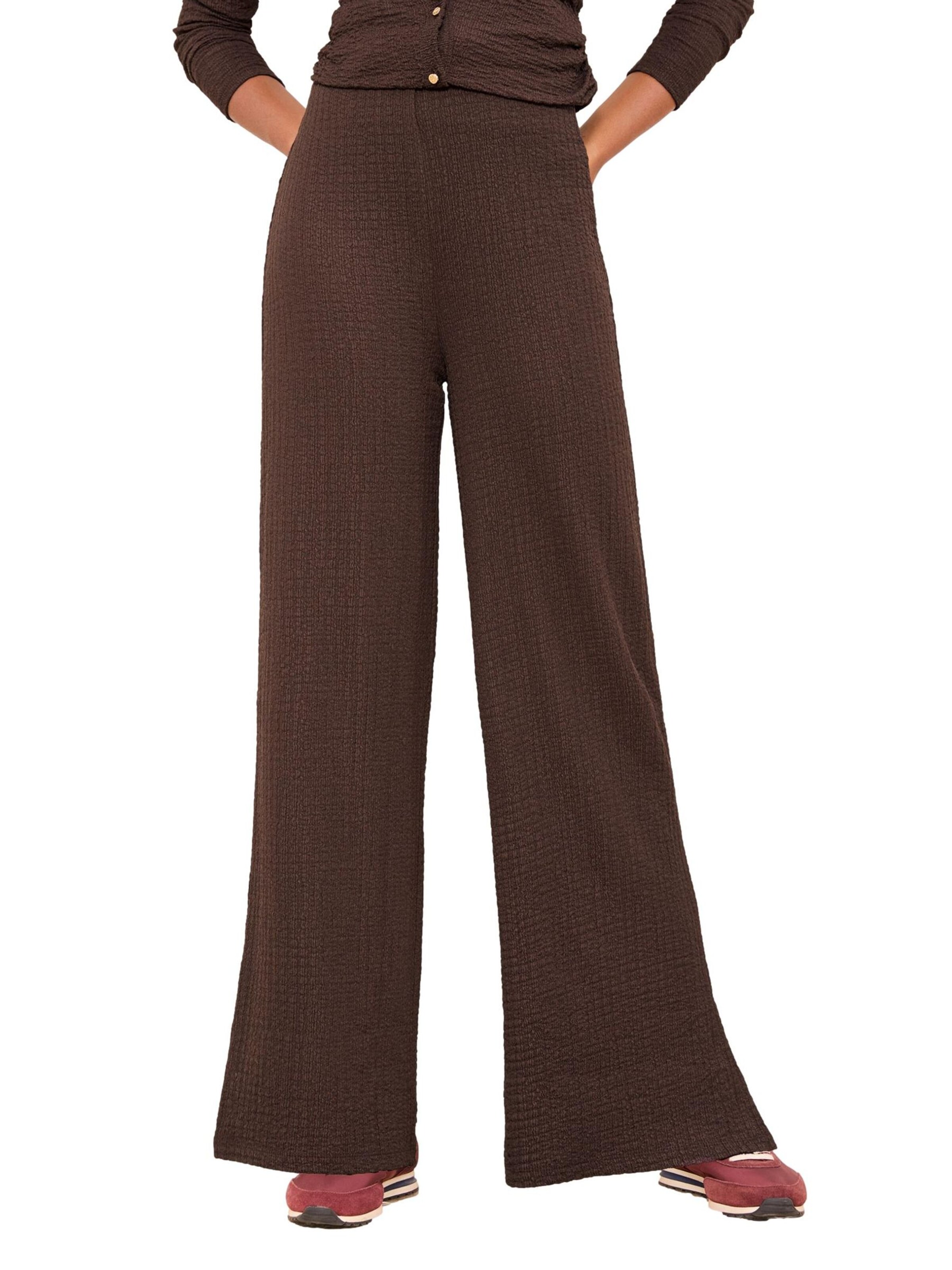 Wide Leg Pantalon Lipsy en marron : devant