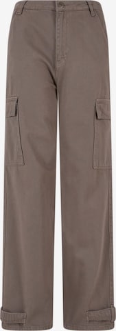 Wide Leg Pantalon cargo DEF en gris : devant