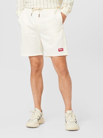 FILA Pants 'TERCAN' in White: front