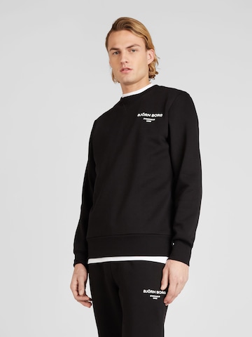 BJÖRN BORG Sport sweatshirt 'ESSENTIAL' i svart: framsida