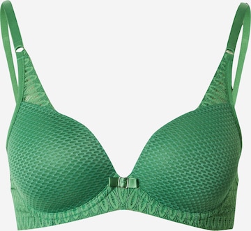 TRIUMPH - Soutien de tecido Soutien 'Aura Spotlight T' em verde: frente