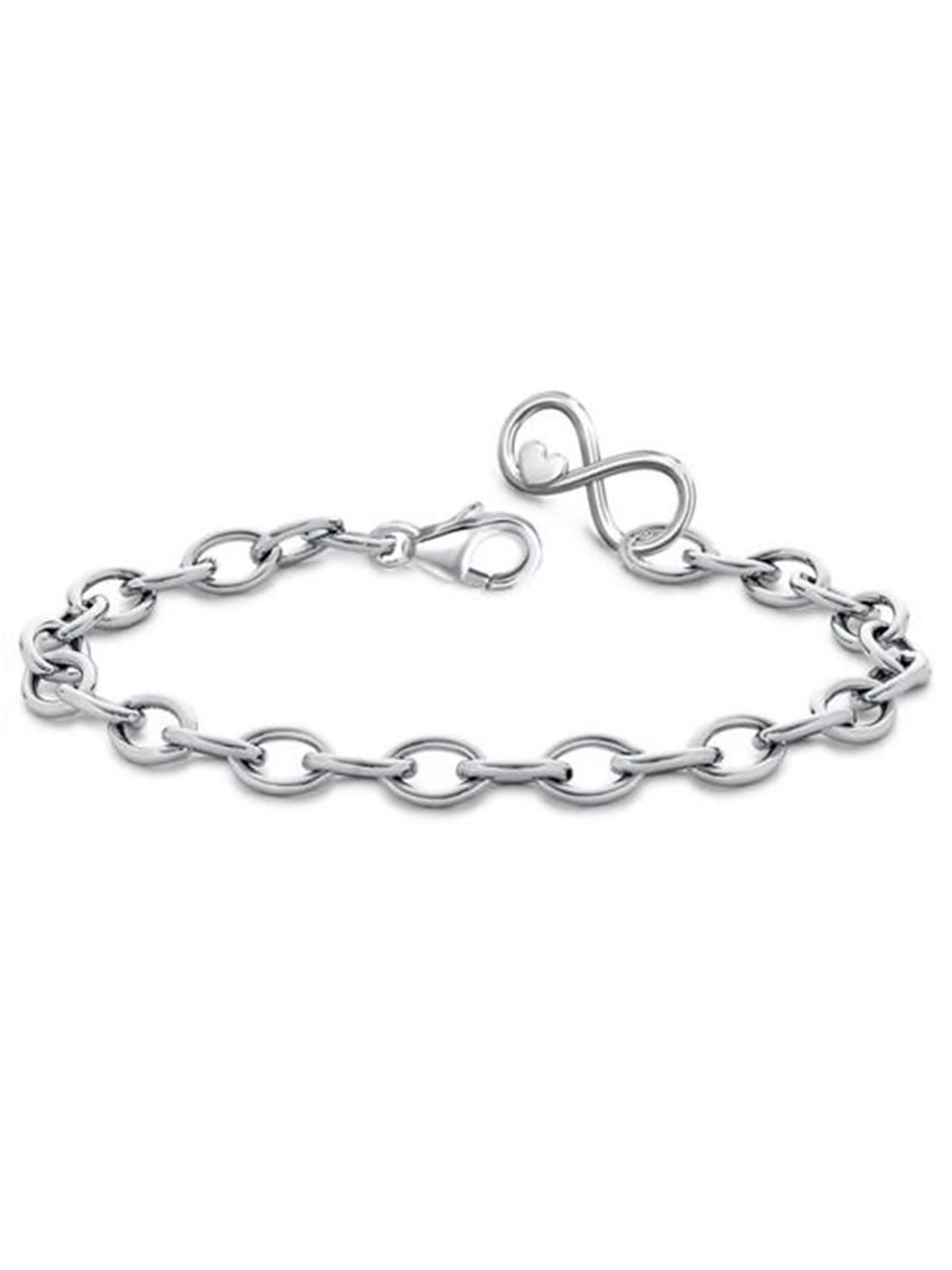 Goldene Hufeisen Armband 'Bettelarmband'‌‌‌‌‌‌‌‌‌‌ in Silber: Vorderseite