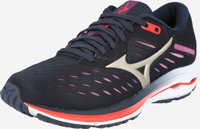 Scarpa da corsa 'WAVE RIDER 24' MIZUNO di colore fucsia / nero / argento, Visualizzazione prodotti