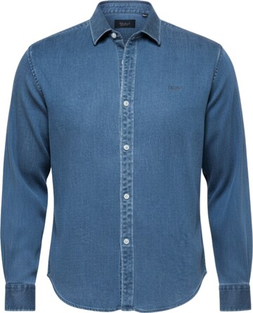 Ombre Regular Fit Hemd in Blau: Vorderseite