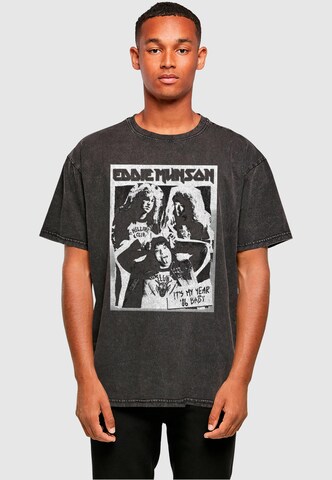ABSOLUTE CULT Shirt 'Stranger Things - Eddie Munson Its My Year Poster' in Zwart: voorkant