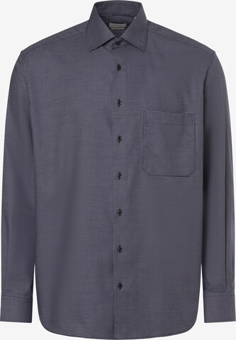 ETERNA Comfort fit Button Up Shirt in Blue: front