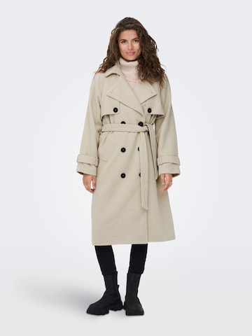 Manteau mi-saison ONLY en beige : devant