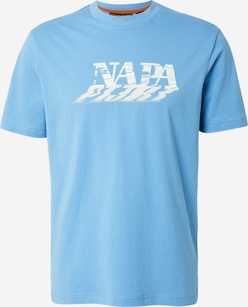 Tricou 'S-LODESTAR' de la NAPAPIJRI pe albastru: față