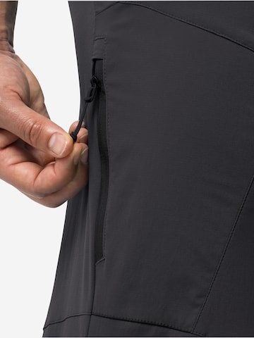 JACK WOLFSKIN Normalny krój Spodnie outdoor 'GLASTAL' w kolorze czarny
