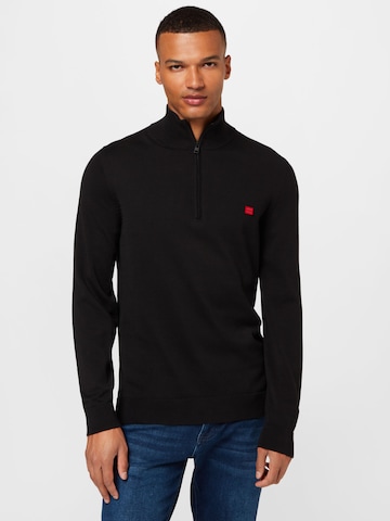 HUGO Red Pullover 'San Quintus' in Schwarz: predná strana