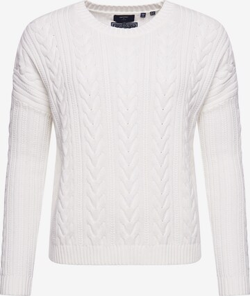 Pull-over Superdry en blanc : devant