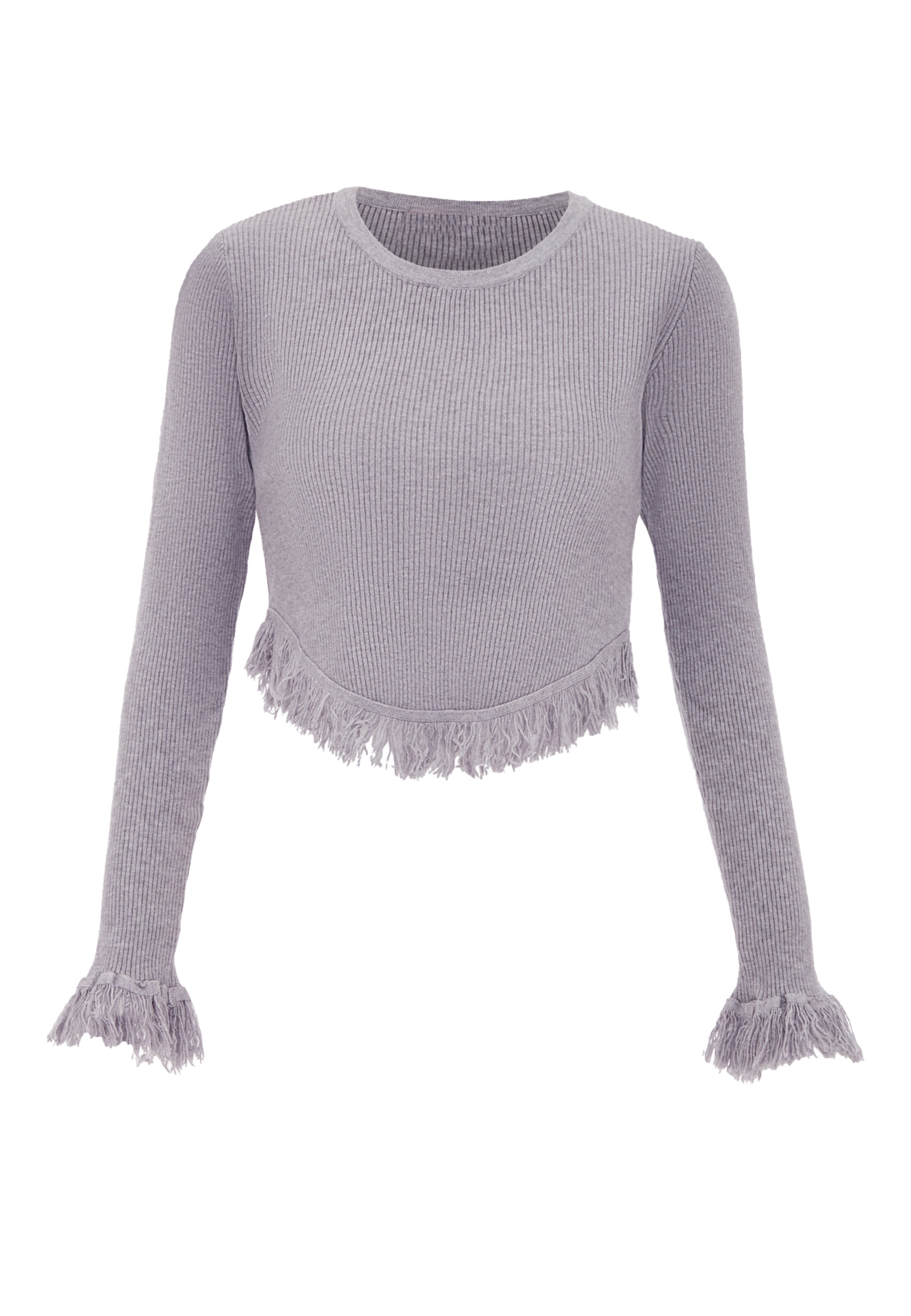 Pull-over swirly en gris : devant