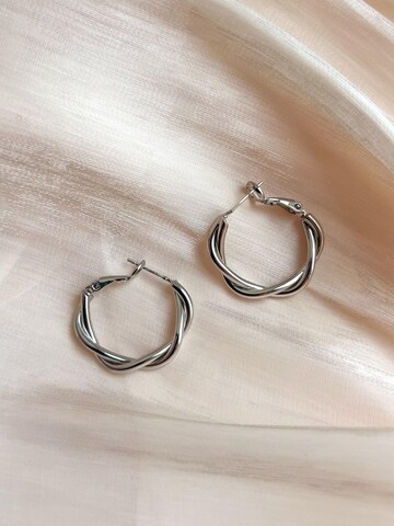 Kamakula Ohrringe 'Twisted Spiral'‌ in Silber