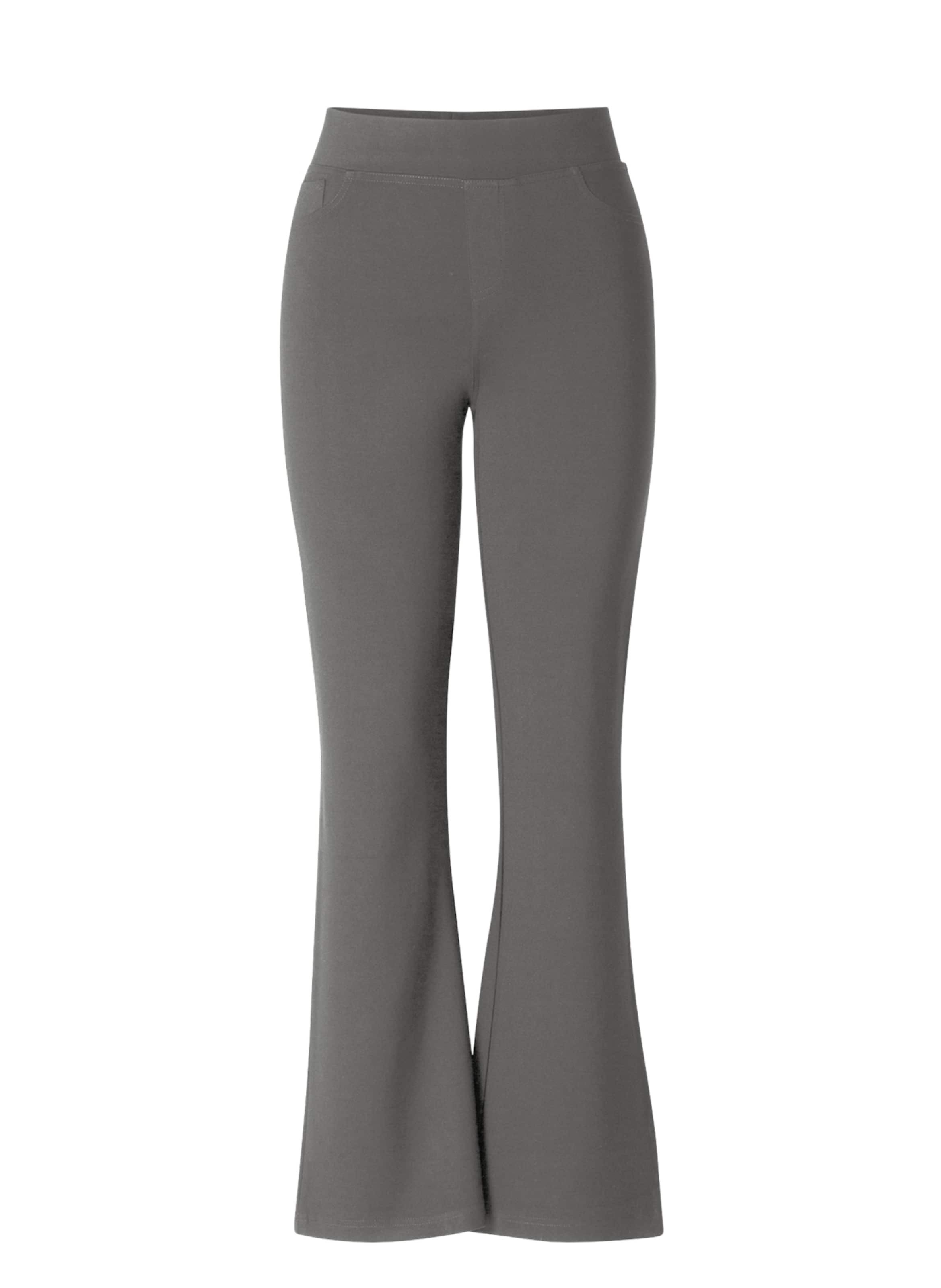 BASE LEVEL CURVY Hose 'Allie' in Grau: Vorderseite