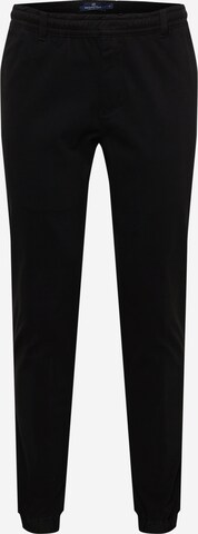 Kronstadt Tapered Chino Pants in Black: front