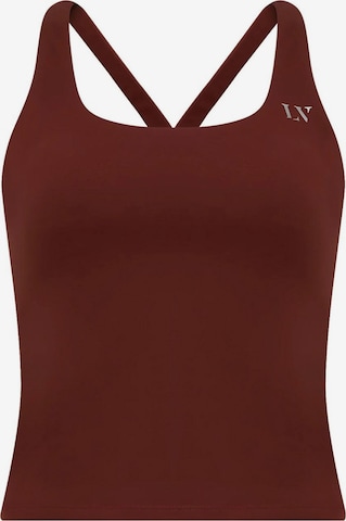 La V Sporttop 'Faye' in Bruin: voorkant