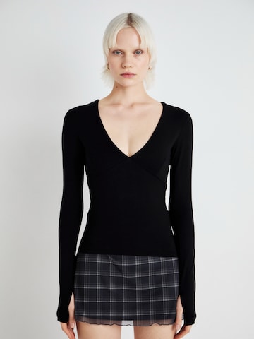 Gina Tricot Μπλουζάκι σε μαύρο: μπροστά