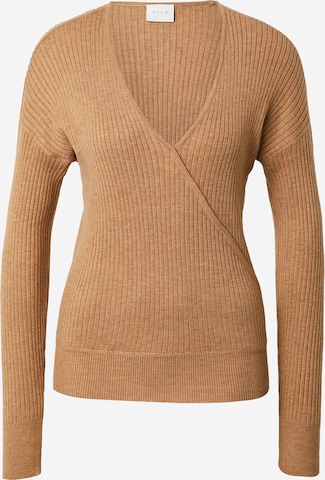 VILA Sweater 'GRADE' in Brown: front