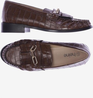 heine Flats & Loafers in 37 in Brown: front