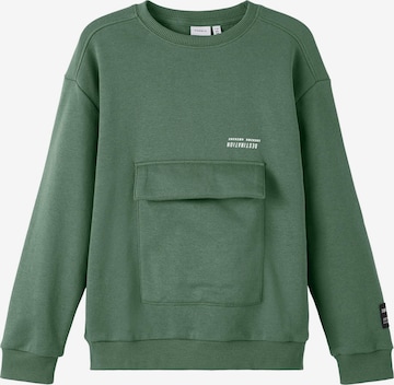 NAME IT Sweatshirt 'Nanan' in Green: front