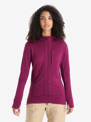 ICEBREAKER Sports sweat jacket 'Quantum III' in Purple: front