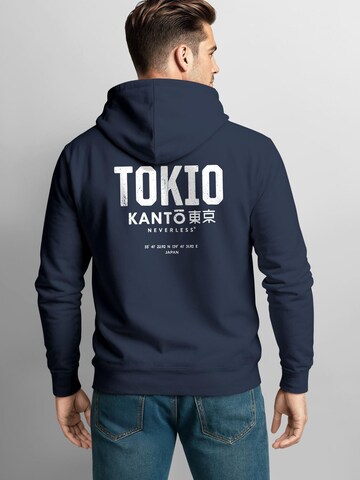 Neverless Sweatshirt 'Tokio' in Blau