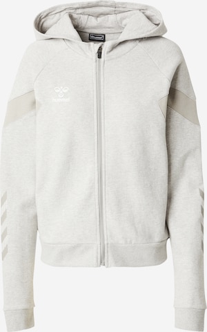 Hummel Sportief sweatvest 'TRAVEL' in Grijs: voorkant