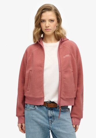 Superdry Fleecejacke in Pink: Vorderseite