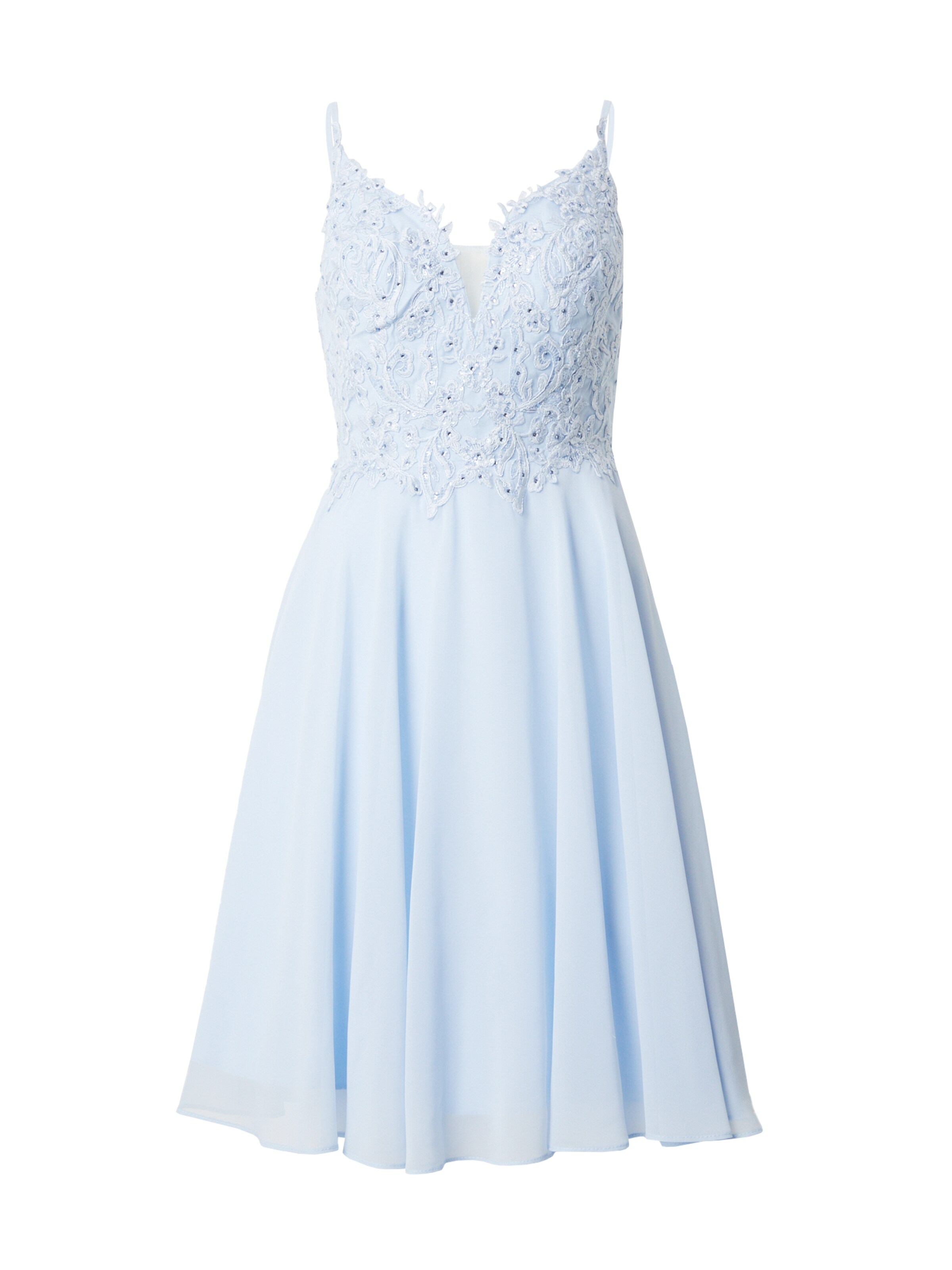 mascara Cocktail Dress in Blue: front