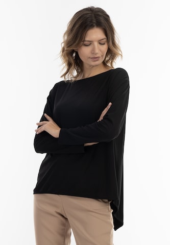 usha BLACK LABEL Bluse in Schwarz: predná strana