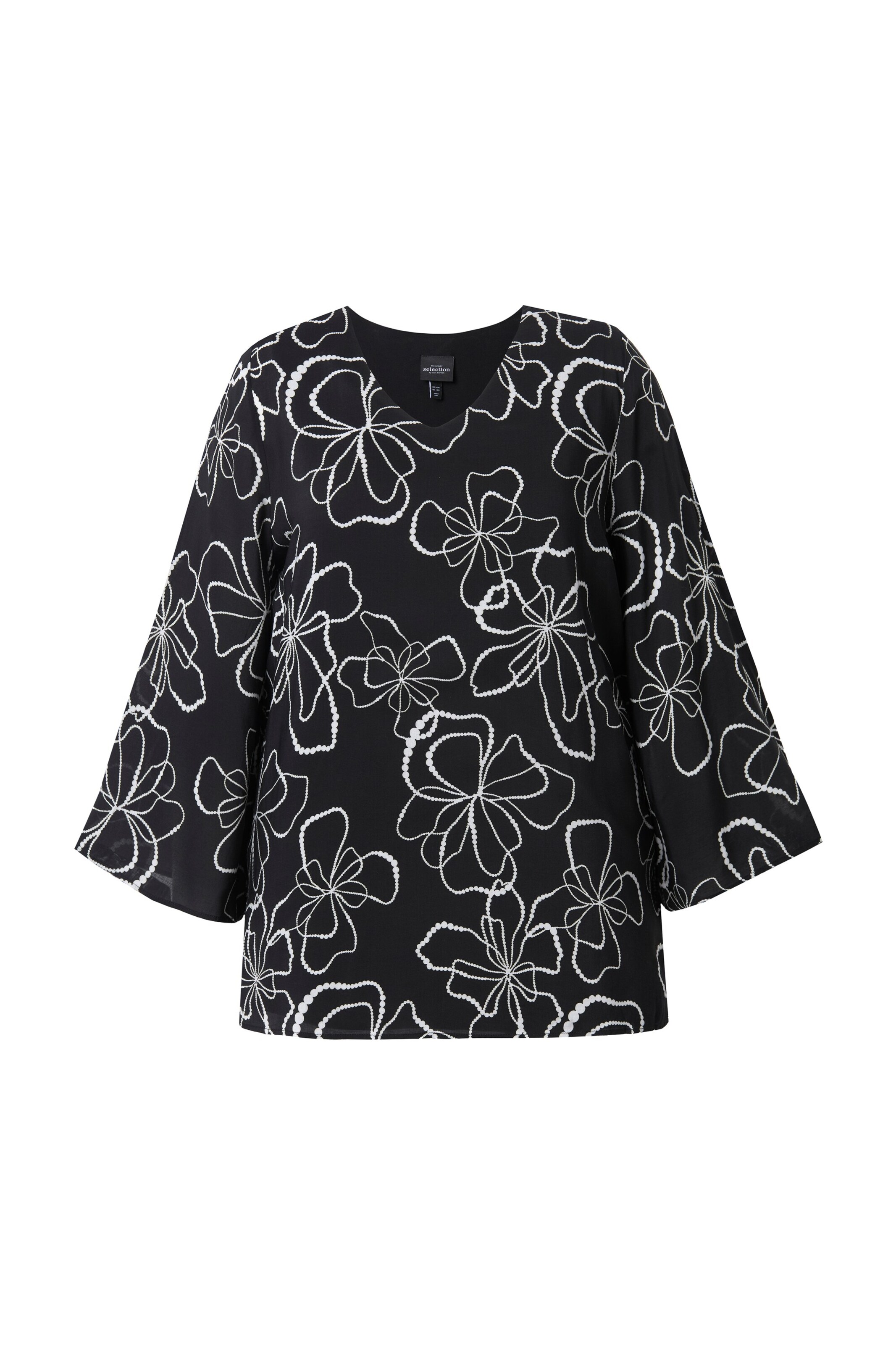 Ulla Popken Bluse in Schwarz: Vorderseite