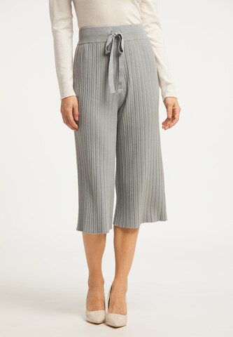 usha BLACK LABEL Wide Leg Hose in Grau: Vorderseite