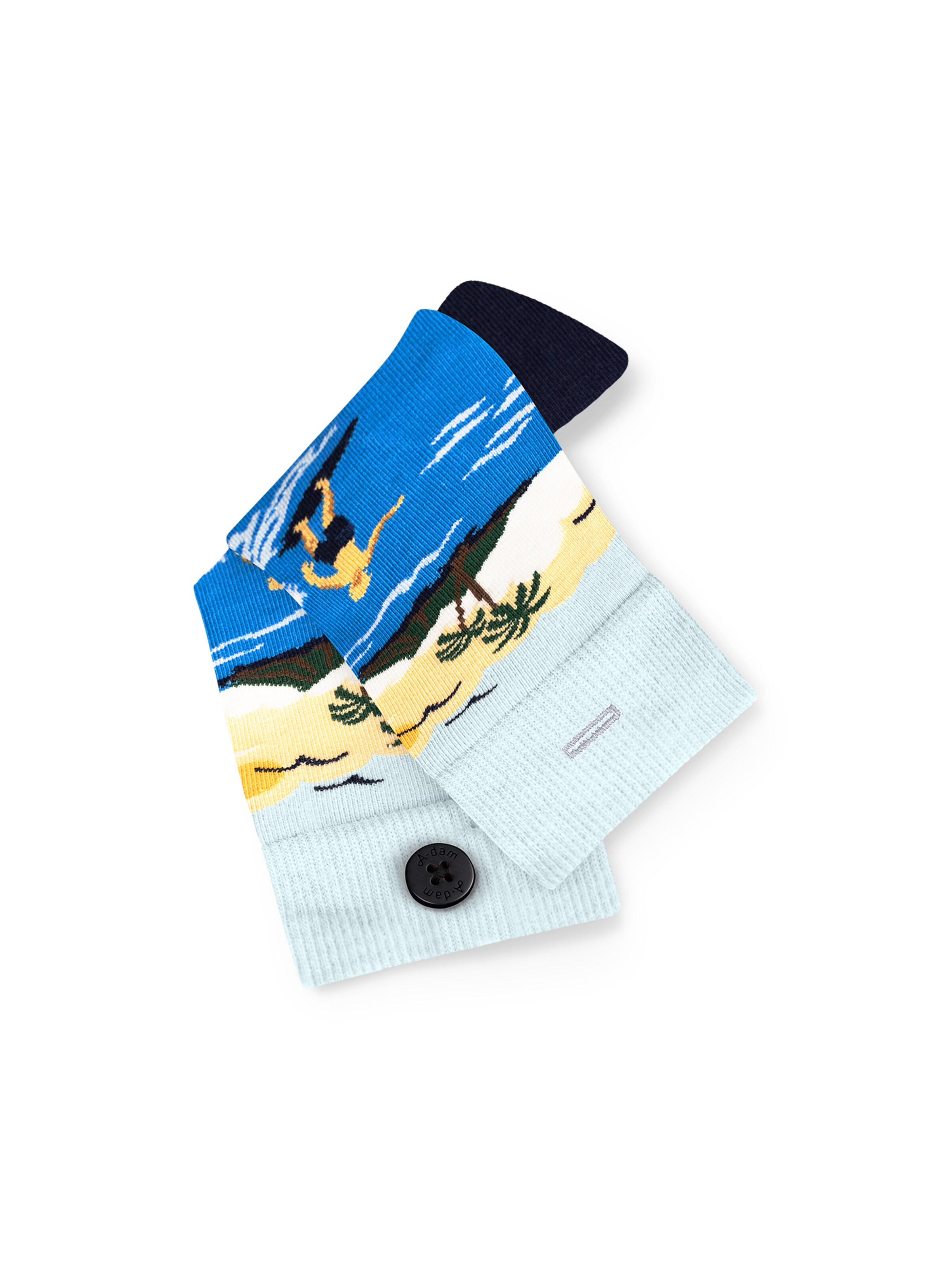 A-dam Socks 'Blue Surf' in Blue