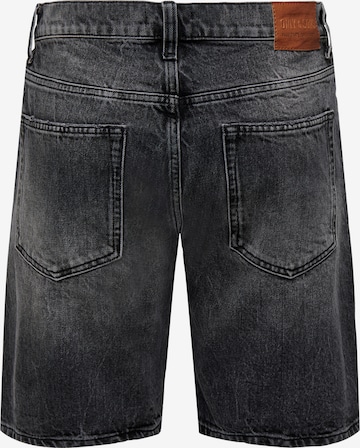 Only & Sons Regular Jeans i svart