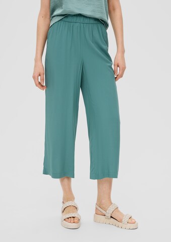 Wide Leg Pantalon s.Oliver en vert : devant