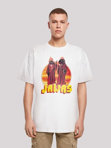 T-Shirt 'Star Wars A New Hope Jawas' F4NT4STIC en blanc : devant