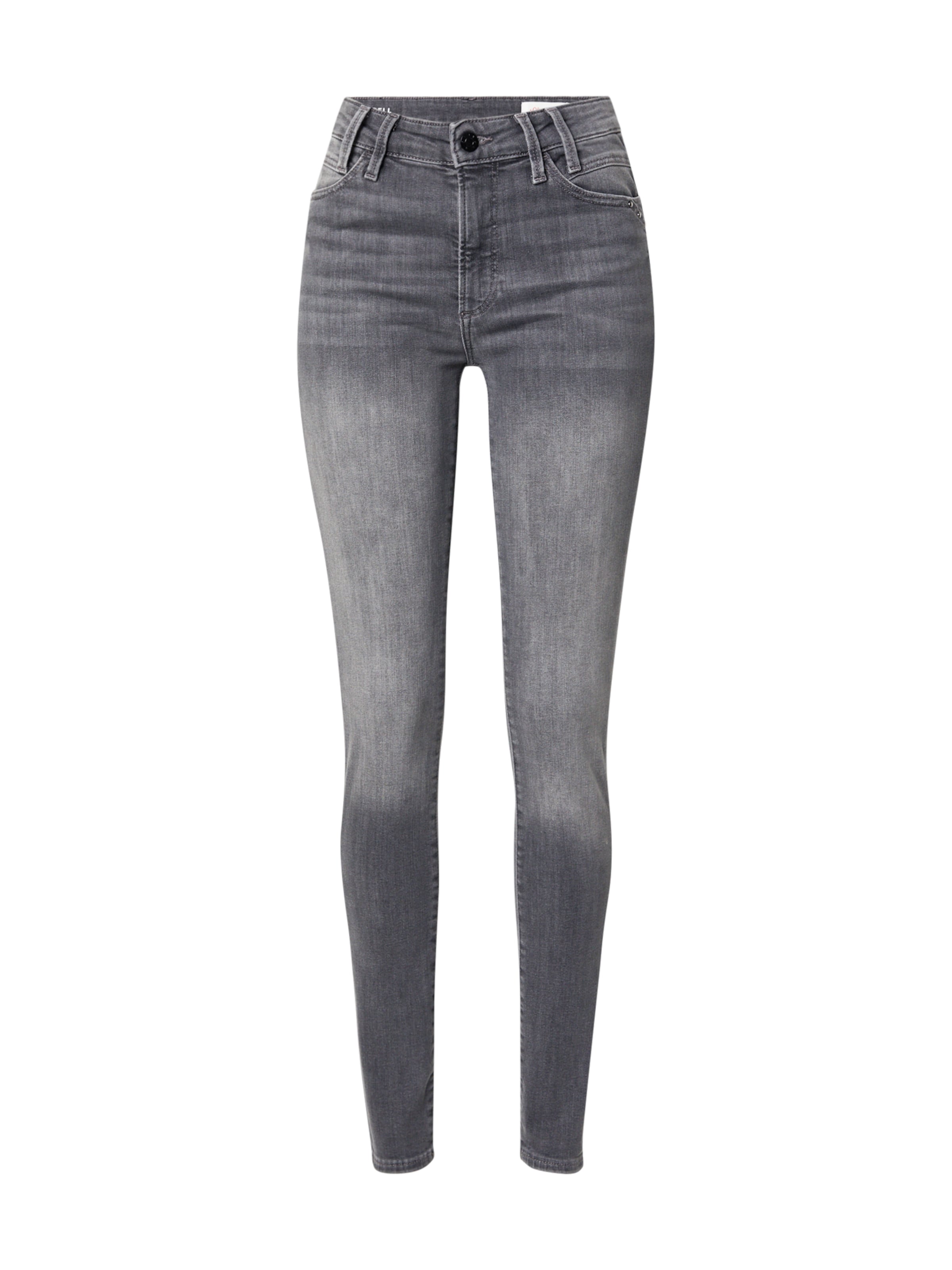 s.Oliver Skinny Jeans in Grijs: voorkant