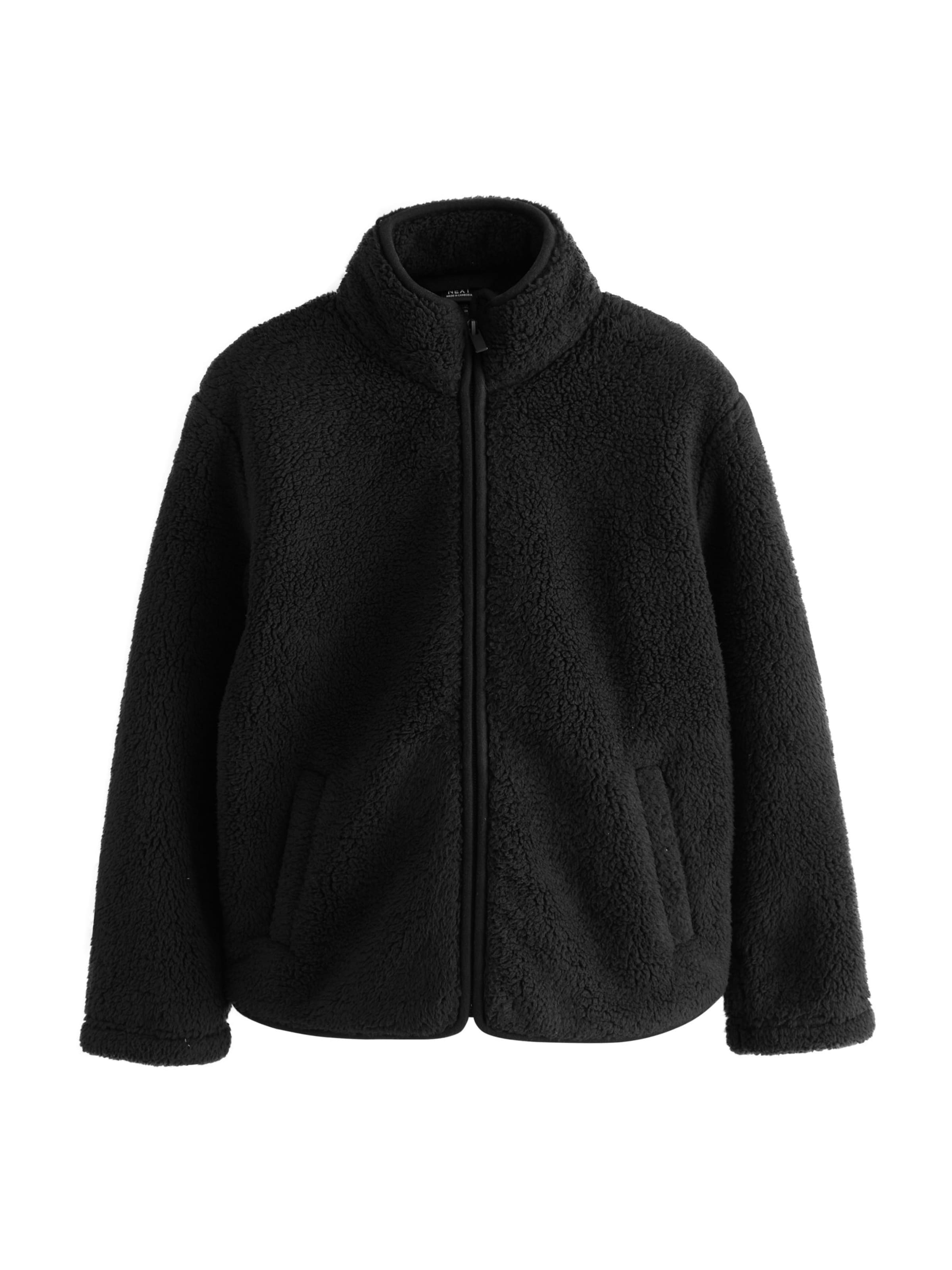 Next Fleecejacke in Schwarz: Vorderseite