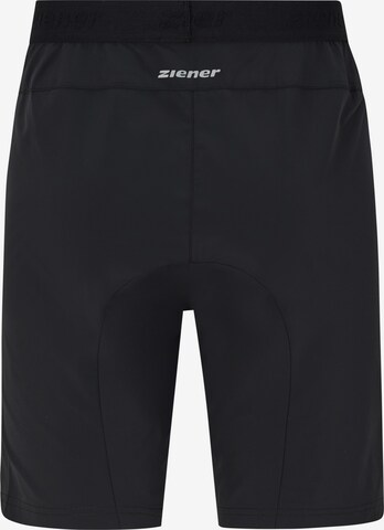 ZIENER Regular Workout Pants 'NALTE' in Black