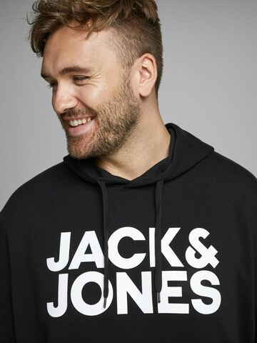 Jack & Jones Plus Μπλούζα φούτερ 'Ecorp' σε μαύρο