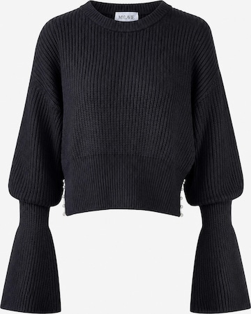 MYLAVIE by Sarah Harrison Trui in Zwart: voorkant