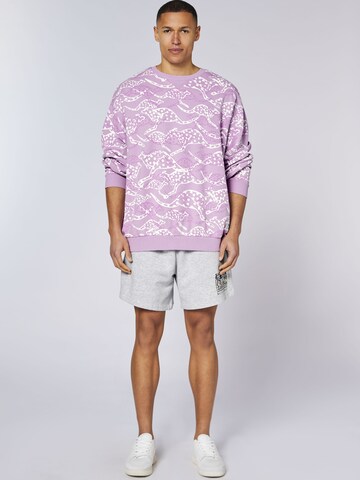 CHIEMSEE Sweatshirt ' mit Känguru-Alloverprint ' in Purple
